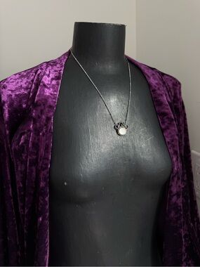 Abalone shell snake necklace pendant layering witchy jewelry boho style layering